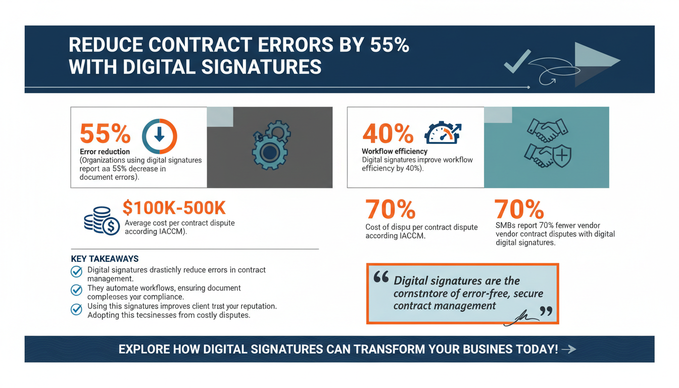 How Digital Signatures Reduce Contract Errors: A Data-Driven Guide for SMBs and Enterprises