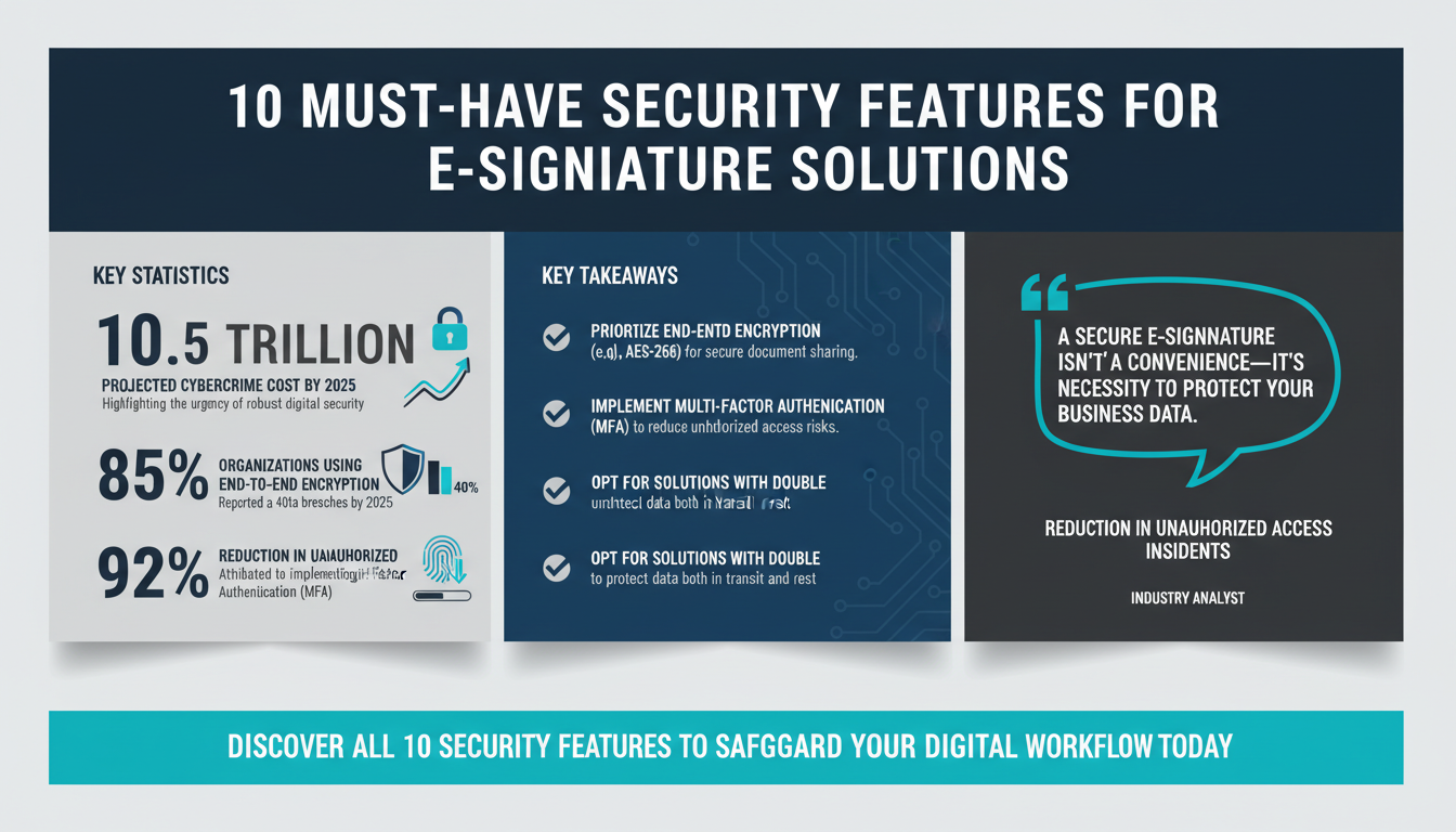 10 Essential Security Features to Look for in an Electronic Signature Solution