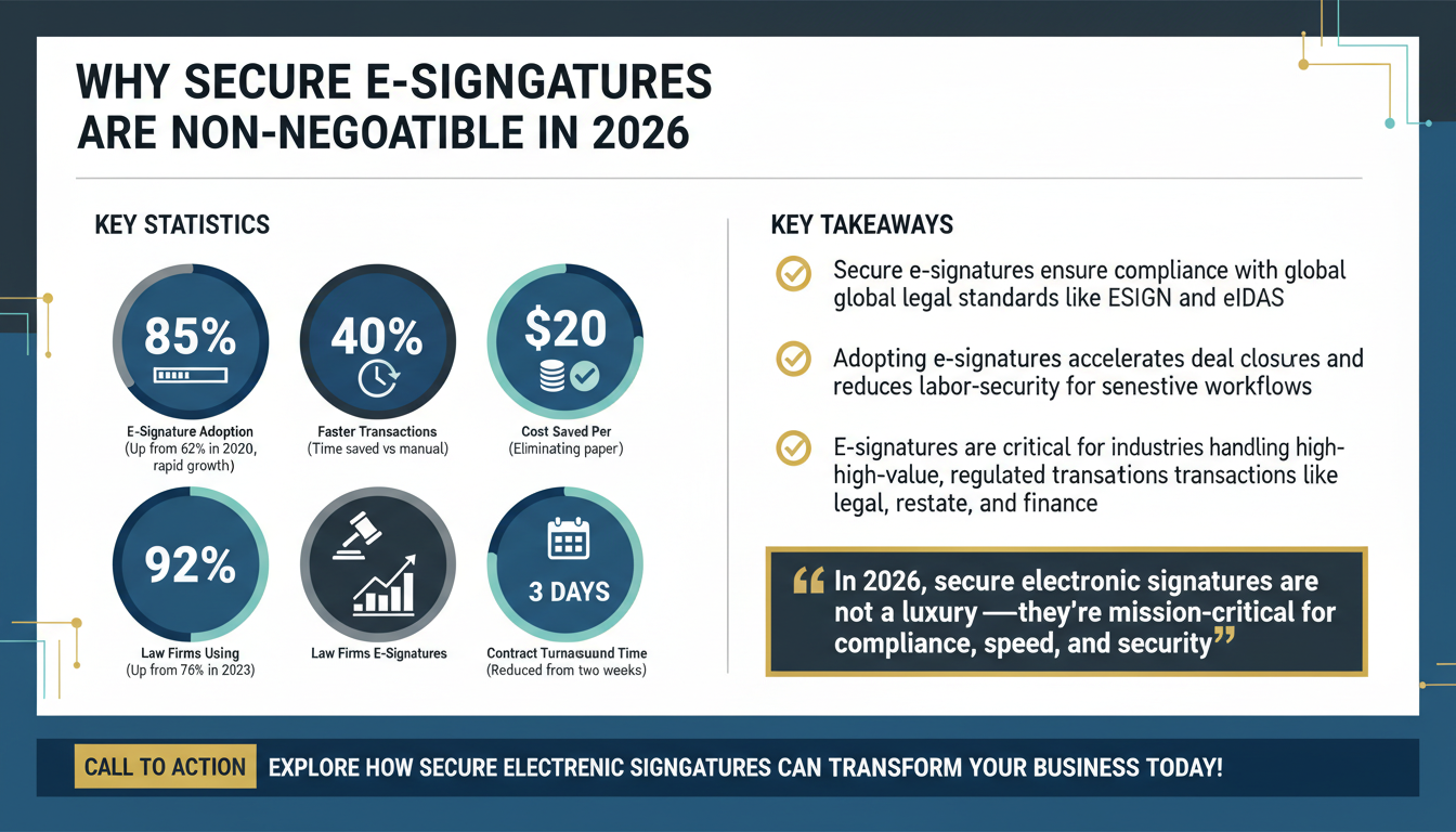 Why Secure Electronic Signatures Are Critical for Legal, Real Estate, and Financial Transactions