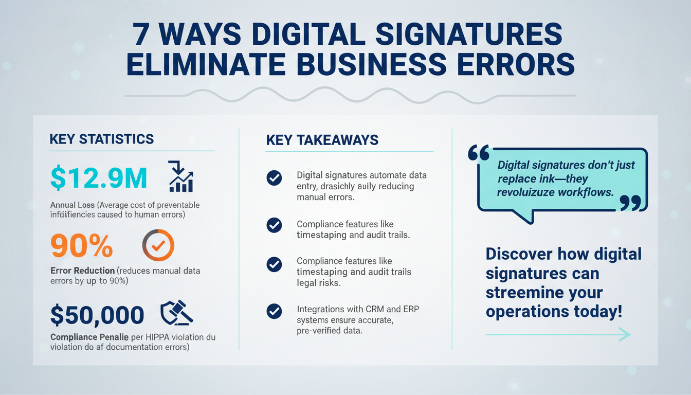 7 Ways Digital Signatures Prevent Human Errors in Critical Business Workflows