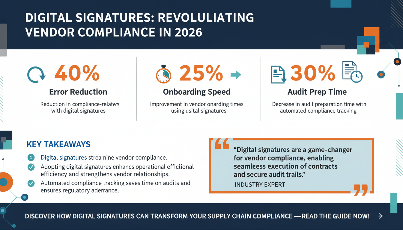How Digital Signatures Simplify Vendor Compliance in the Supply Chain: A Guide for SMBs and Enterprises