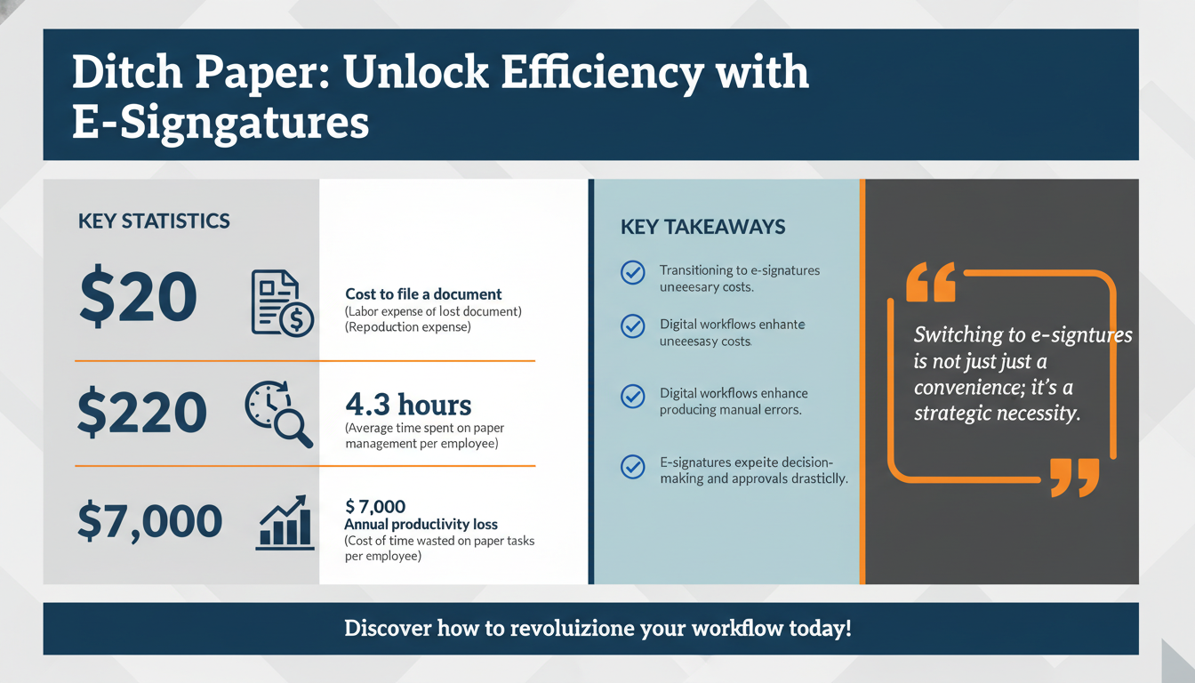 The Hidden Costs of Paper-Based Document Workflows: Why SMBs and Enterprises Should Switch to E-Signatures