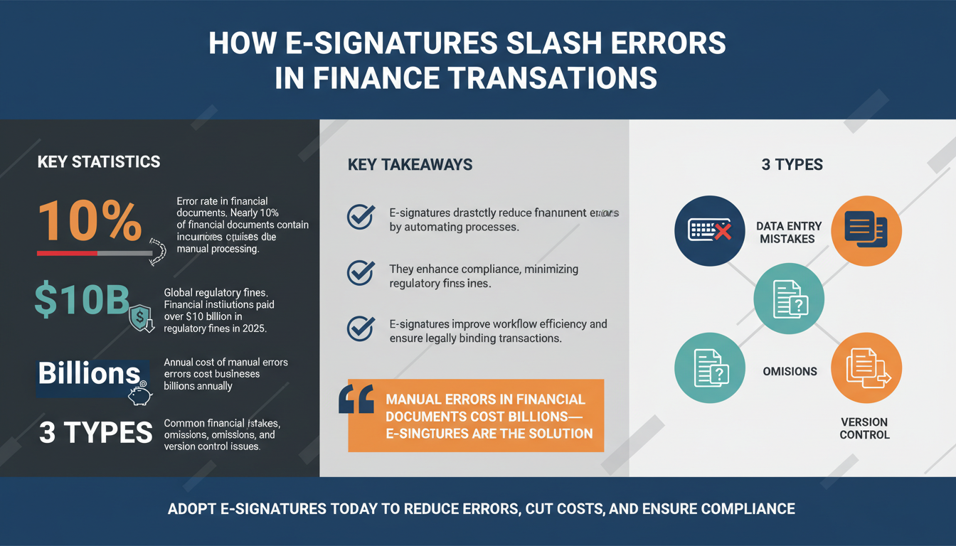 How E-Signatures Minimize Errors in Financial Document Transactions: A Guide for Finance Teams