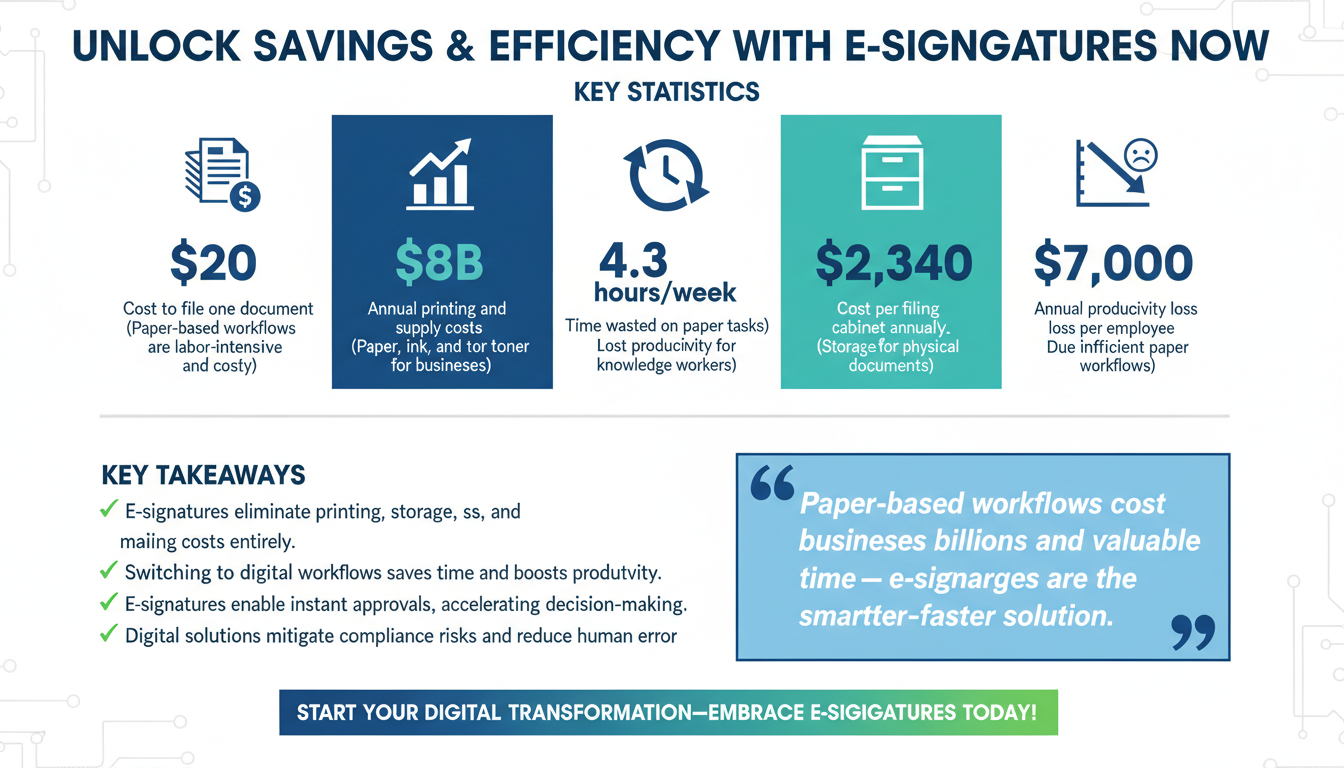 The Hidden Costs of Paper-Based Document Workflows: Why SMBs and Enterprises Should Switch to E-Signatures