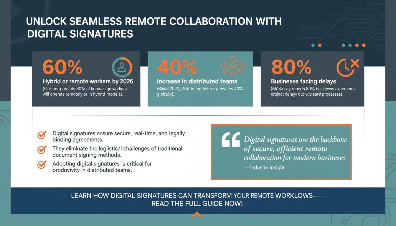 How Digital Signatures Enable Remote Collaboration for Distributed Teams: A Practical Guide for SMBs and Enterprises