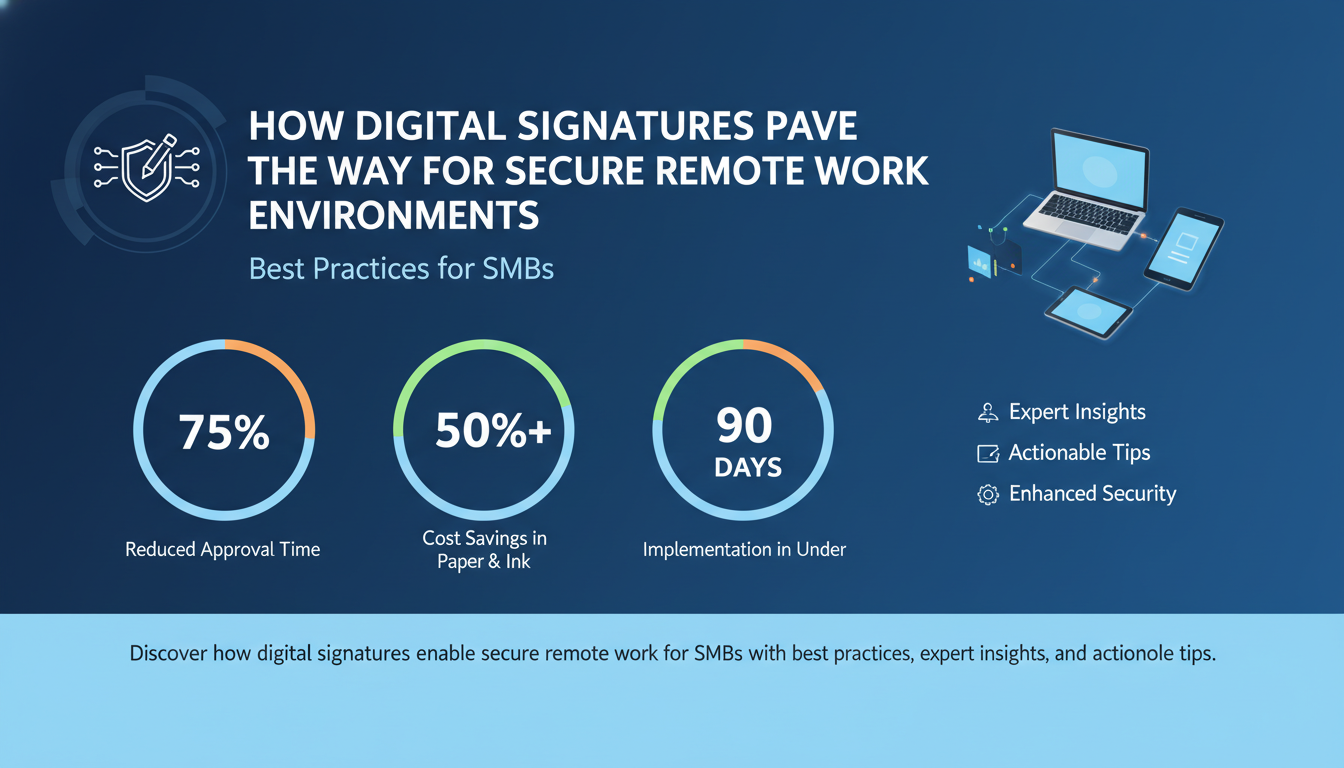 How Digital Signatures Pave the Way for Secure Remote Work Environments: Best Practices for SMBs