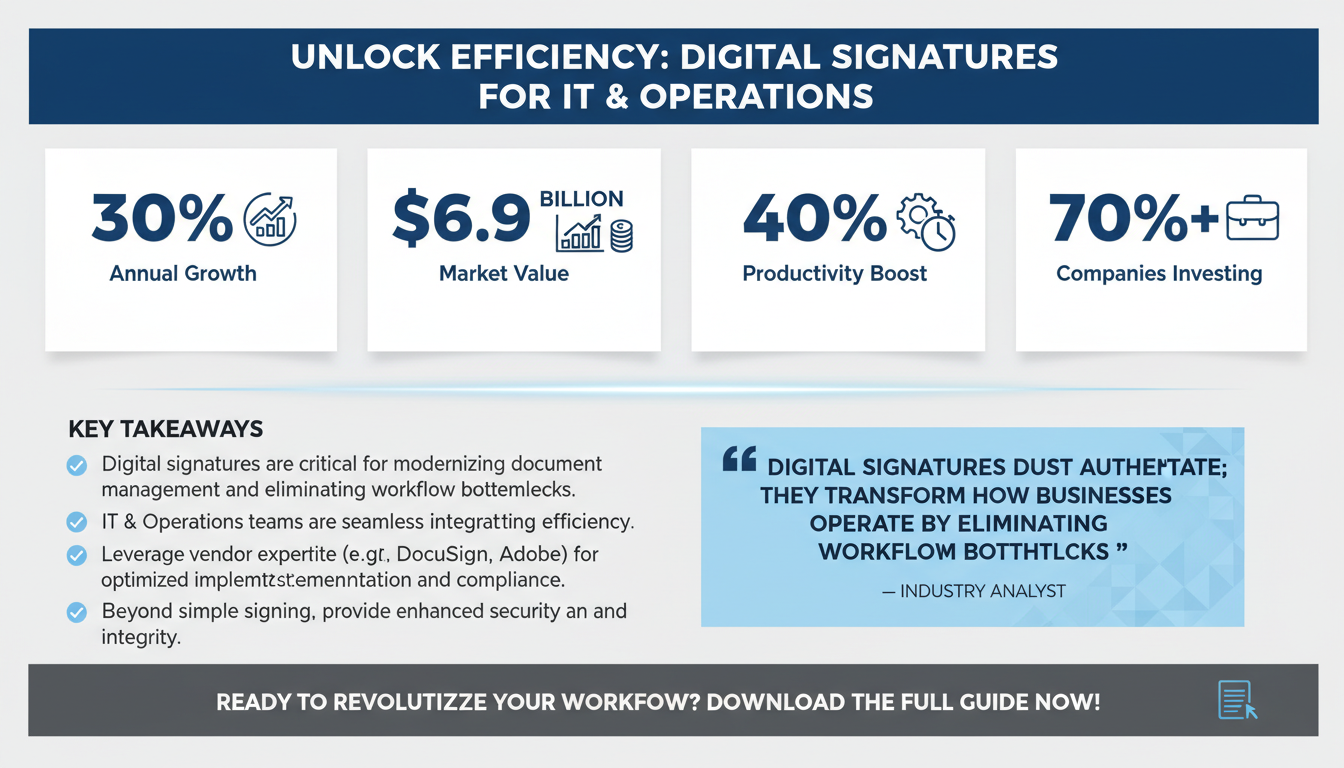 How to Enhance Workflow Efficiency with Digital Signatures: A Guide for IT Managers and Operations Teams