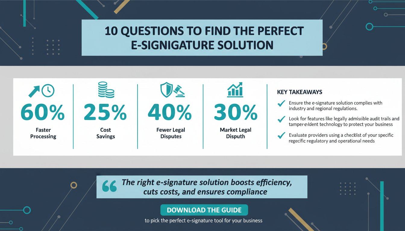 The Top 10 Questions to Ask Before Choosing an E-Signature Solution for Your Business