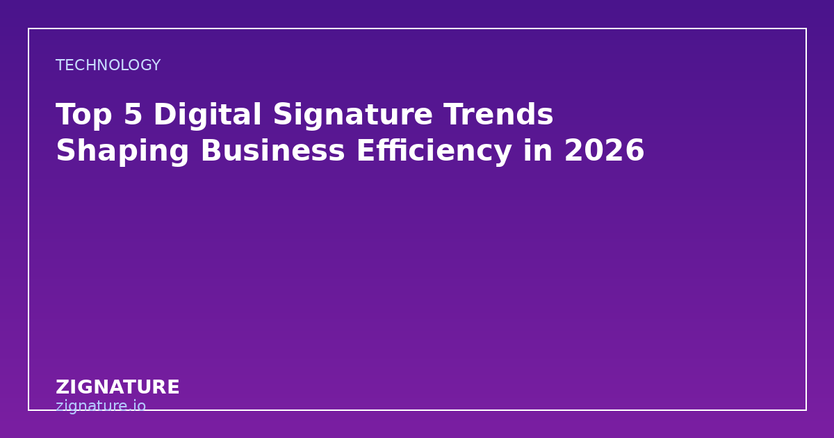 Top 5 Digital Signature Trends Shaping Business Efficiency in 2026